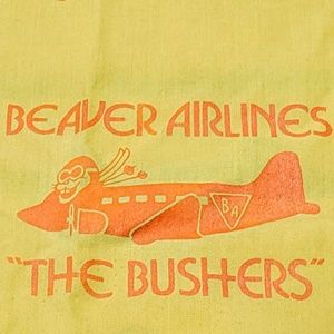 Cheeky yellow orange Beaver Airlines bandana